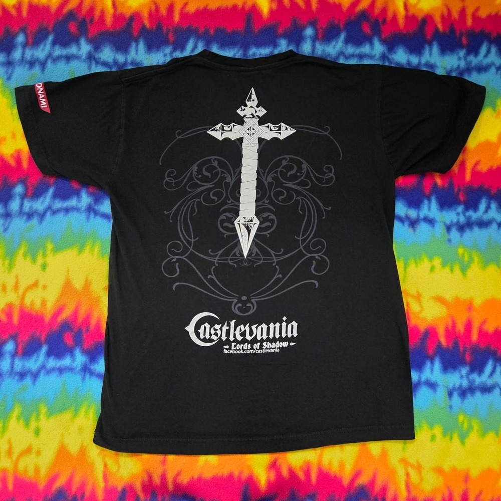 Konami Castlevania Lords of Shadow Promo T-Shirt Black Graphic Mens Medium